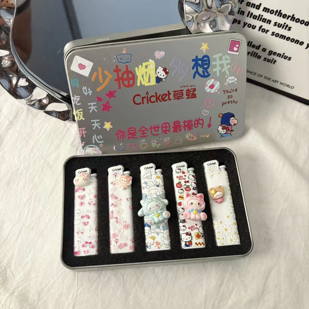 清新雏菊创意kt立体可爱高颜值防爆明火卡通打火机适合送情侣礼物