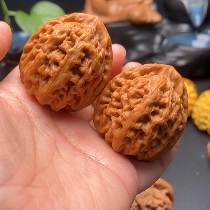 文玩核桃把件红锦鲤41尺