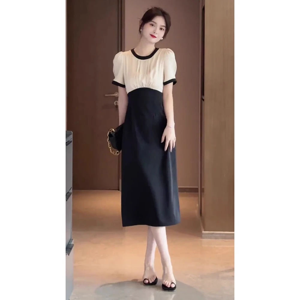 夏季法式漂亮气质高端轻奢设计感精致御姐风连衣裙子女质感高级感