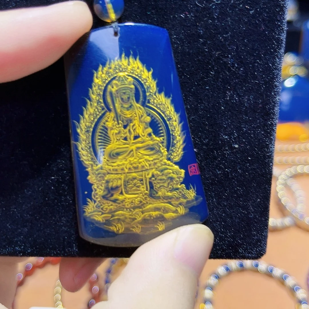 好***钱琥珀未镶嵌珠宝奇石531文殊菩萨