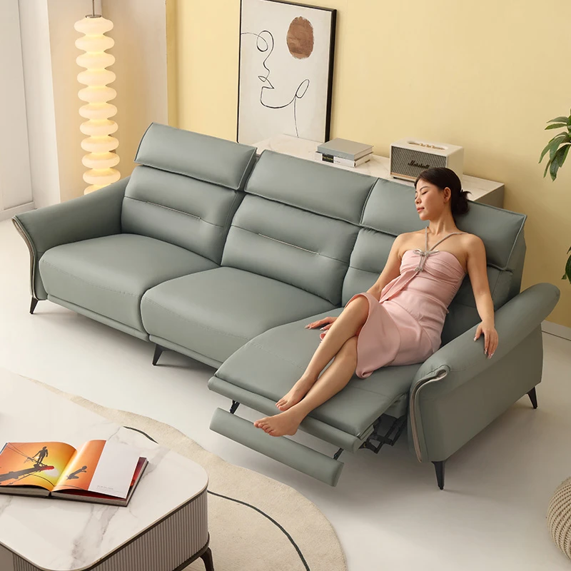 【捡漏价】意式极简头等舱电动功能沙发客厅简约小户型电动真皮沙发