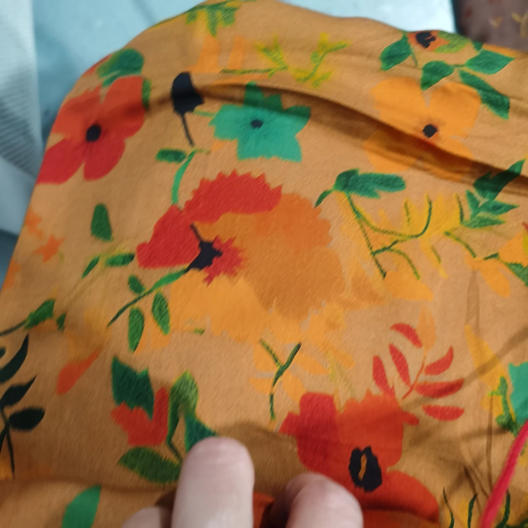 香兰纱布料1.2米十奥绒银杏叶布头0.6米