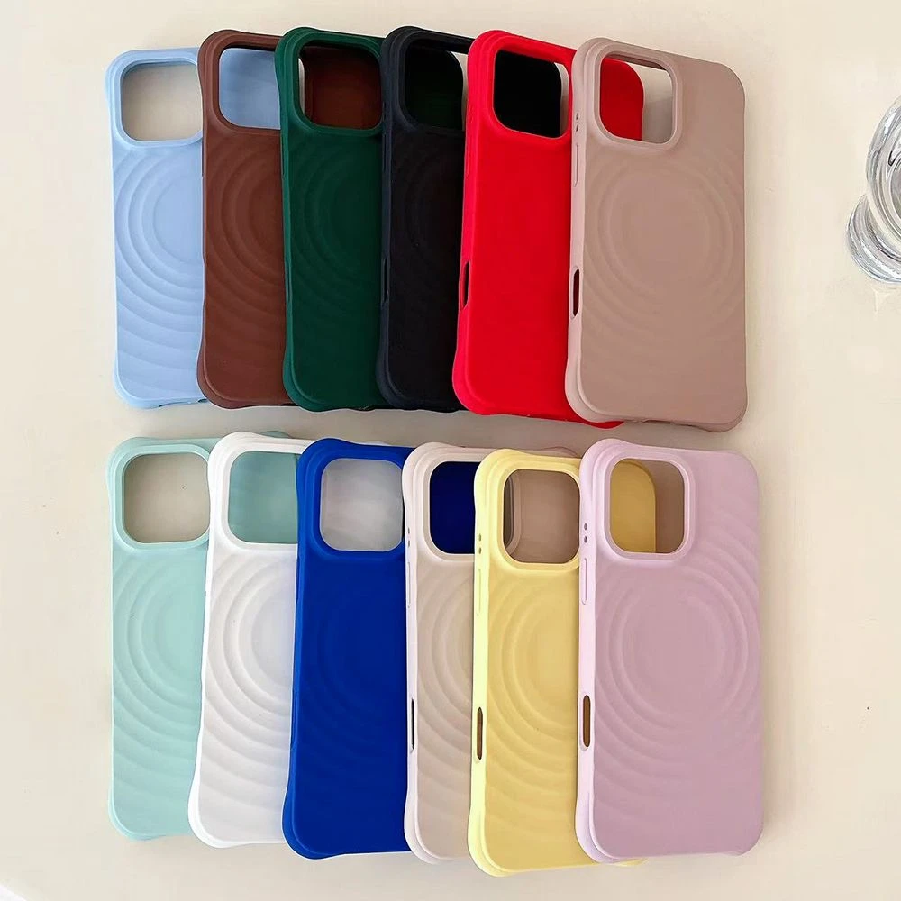 现货caseti赵露思同款柔雾紫纯色波漾壳适用于iphone16promax15pl