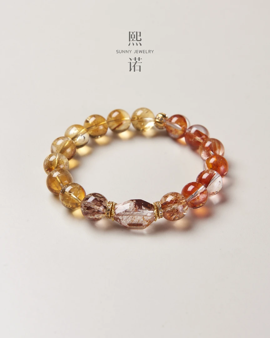懒猫nono│Saynono 锦鲤倒影_黄塔金天然水晶手链(多样性发其一)