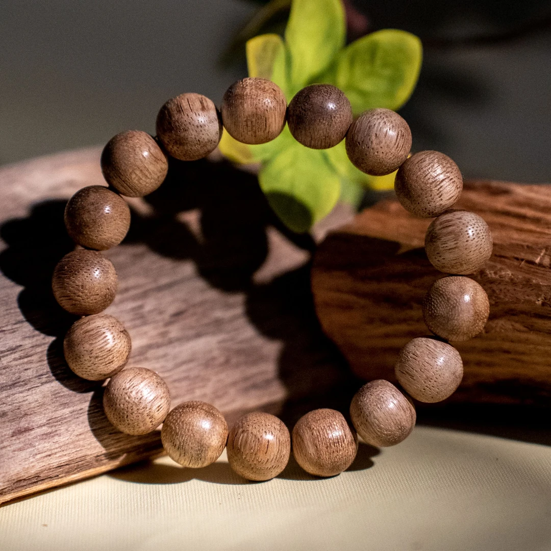 沉香【江苏工美专属】天然野柬埔寨软丝单圈沉香手串-296*1307