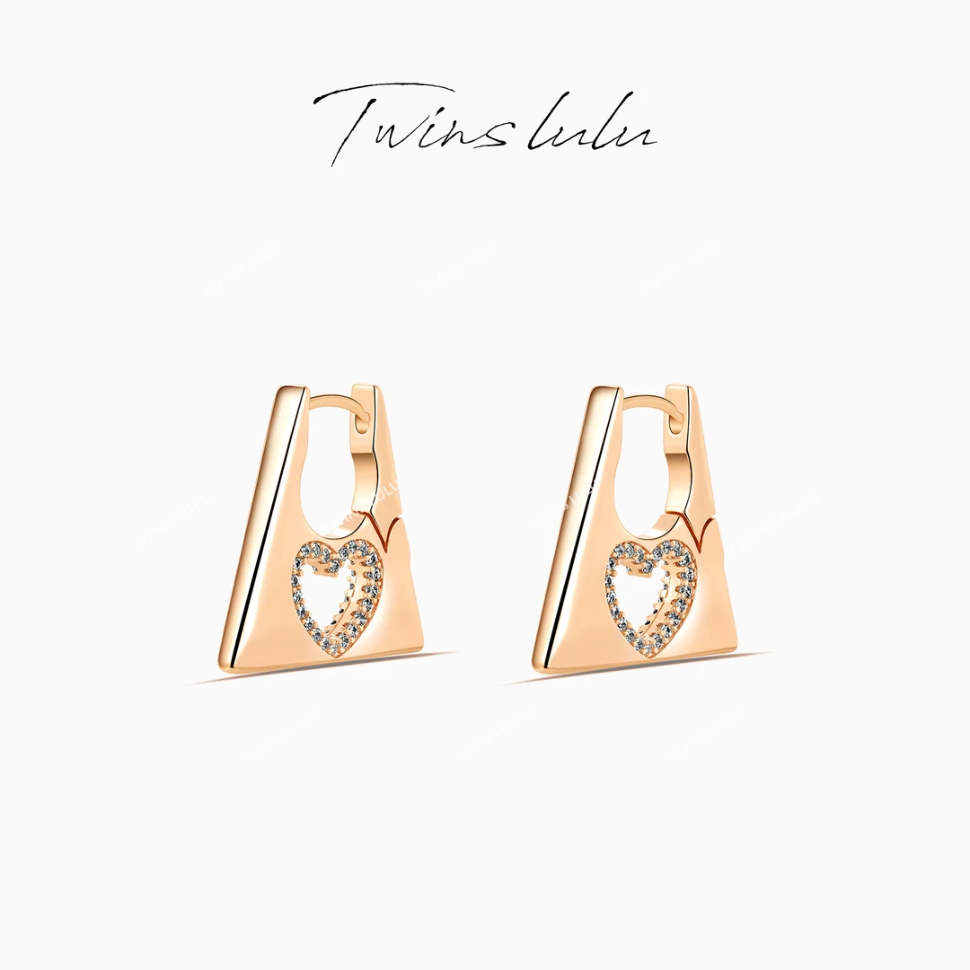 TWINS LULU 镀k金【春上新】时尚百搭镂空爱心耳环TSL1952