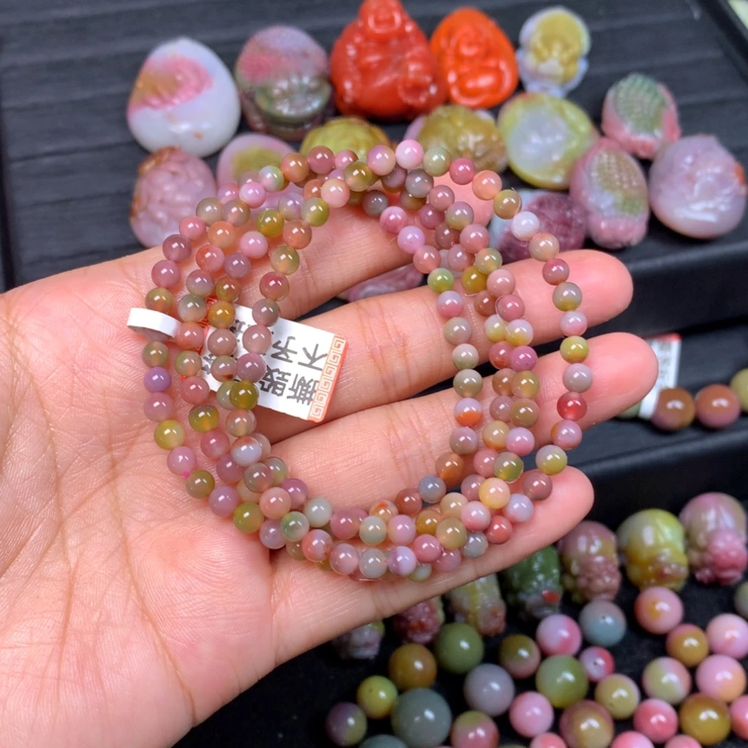 玛瑙/玉髓未镶嵌手链4+