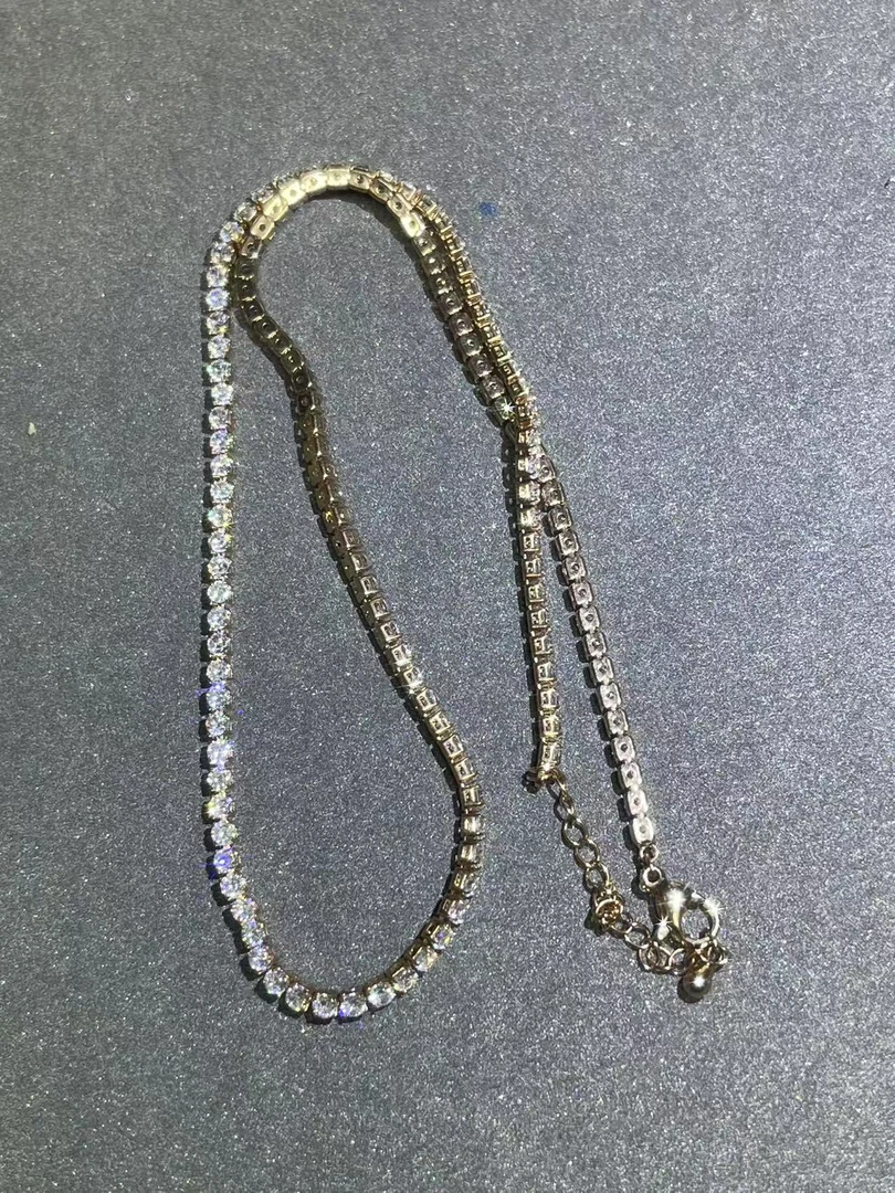 a1724玫色满镶项链多样性发货