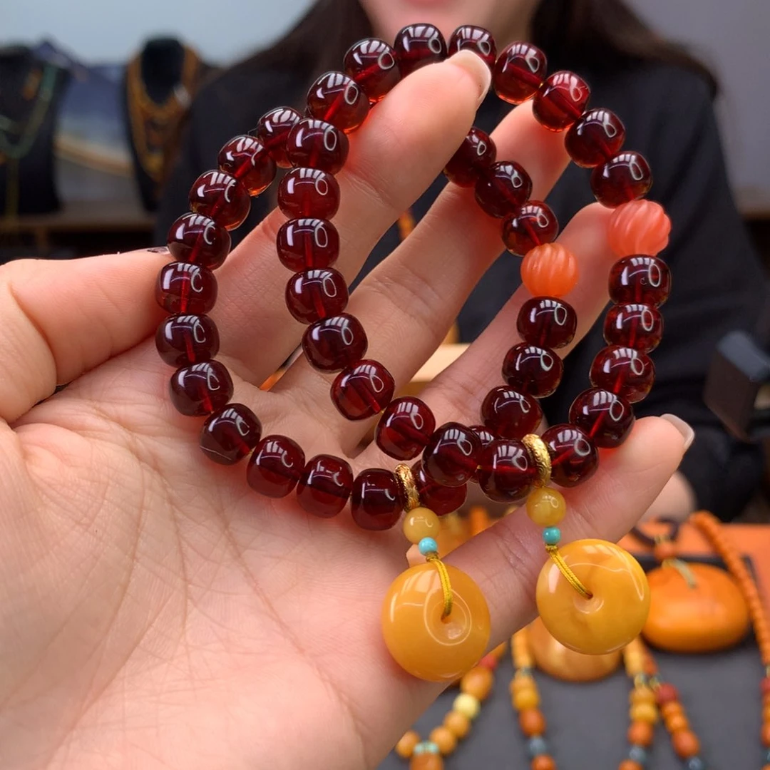 血珀手串未镶嵌多样性发一