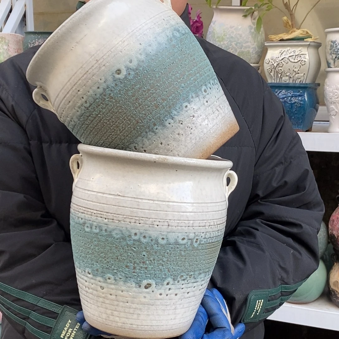 花盆紫砂口18高22福利俩个