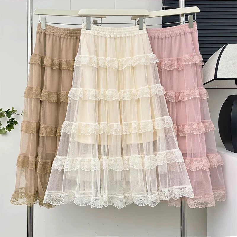 1301-1400春夏新款百搭显瘦全品类网纱半身裙