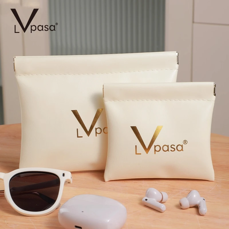 收纳袋收纳包包口红化妆品分类袋便携式弹片眼镜袋自动闭合束口袋