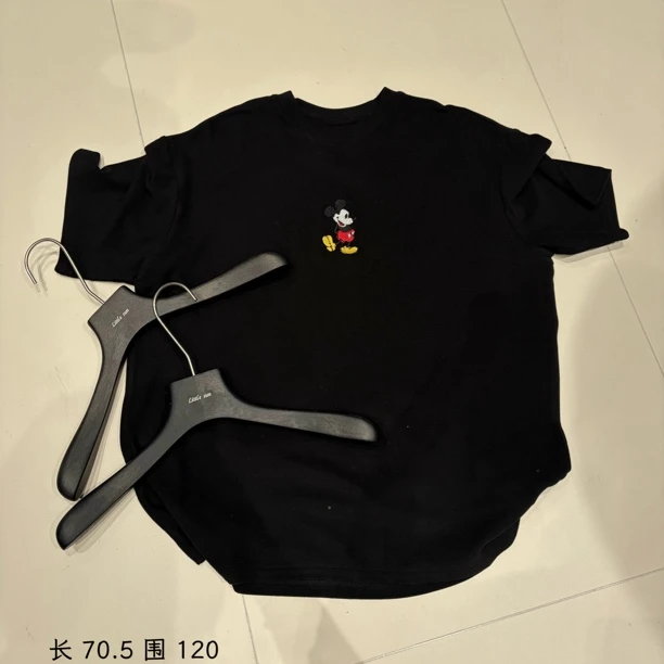 刺绣米奇绒感T恤 no退no换