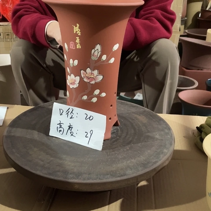 紫砂茶宠土建20高度29玉兰花