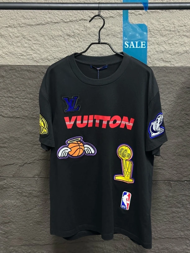 未使用 LouisVuitton/路易威登 联名NBA短袖黑色情侣 L码