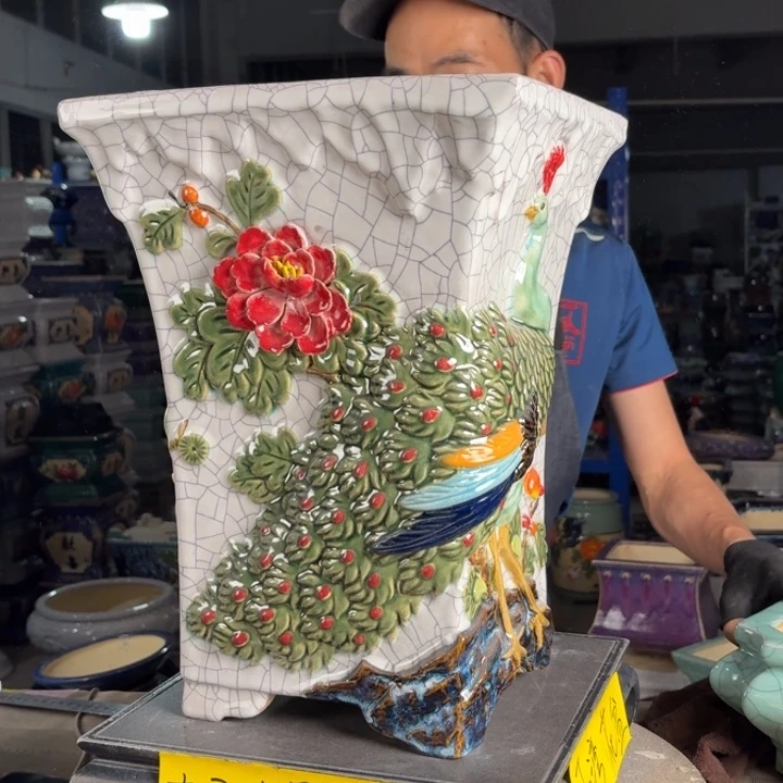 一风堂石湾花盆 内23高40