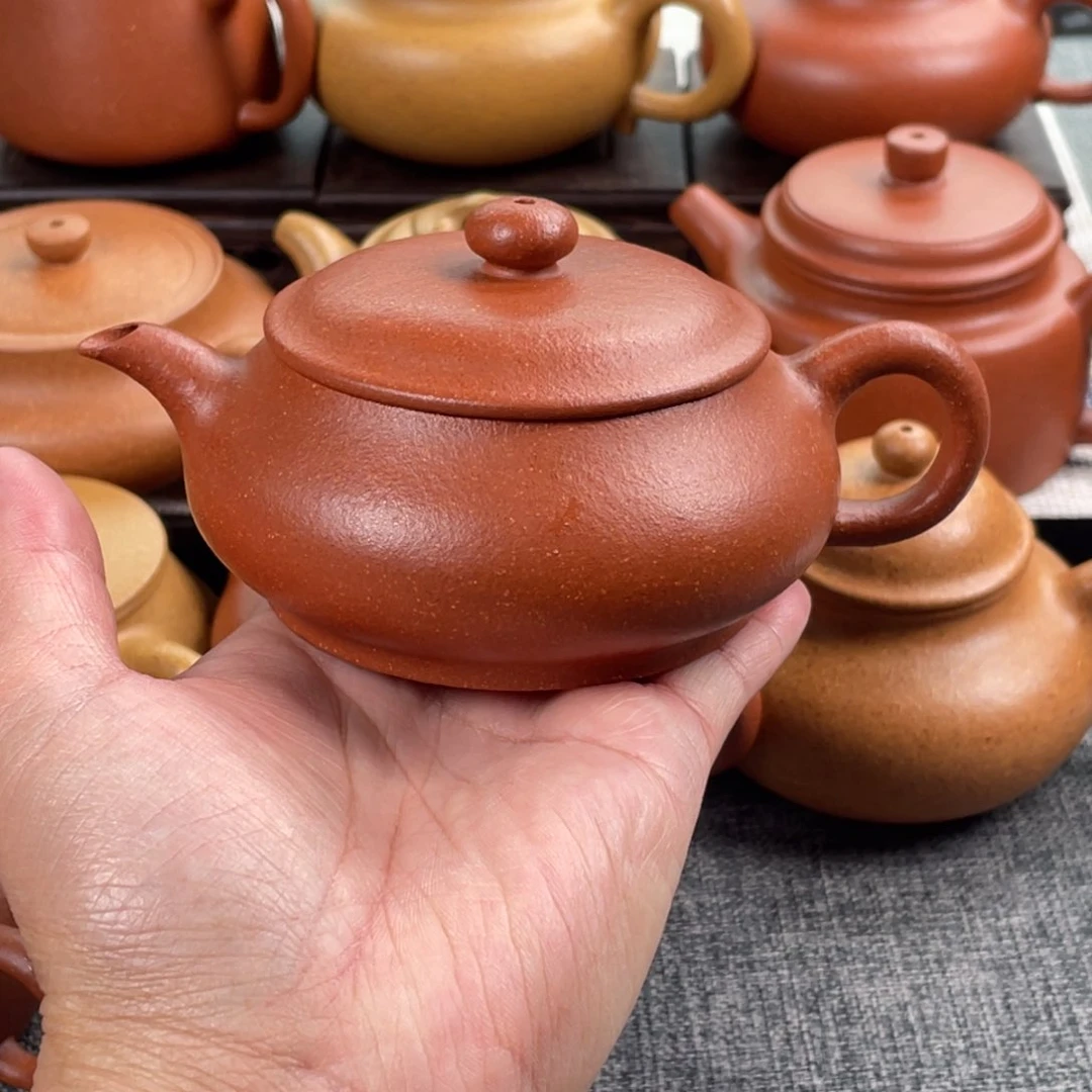 紫砂茶壶红降坡明炉全手40目170