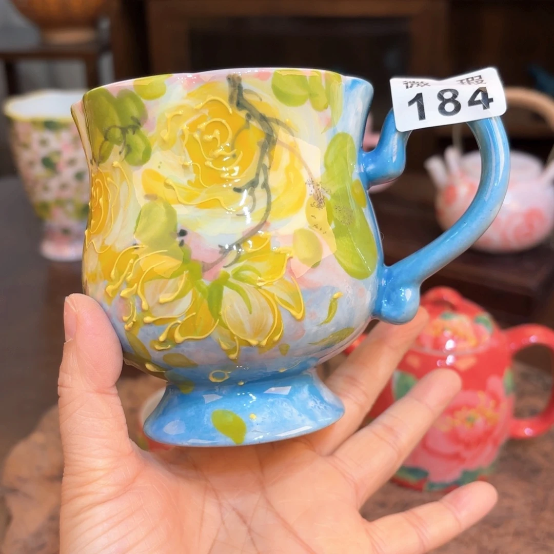 景德镇手绘高温釉下彩陶瓷茶具