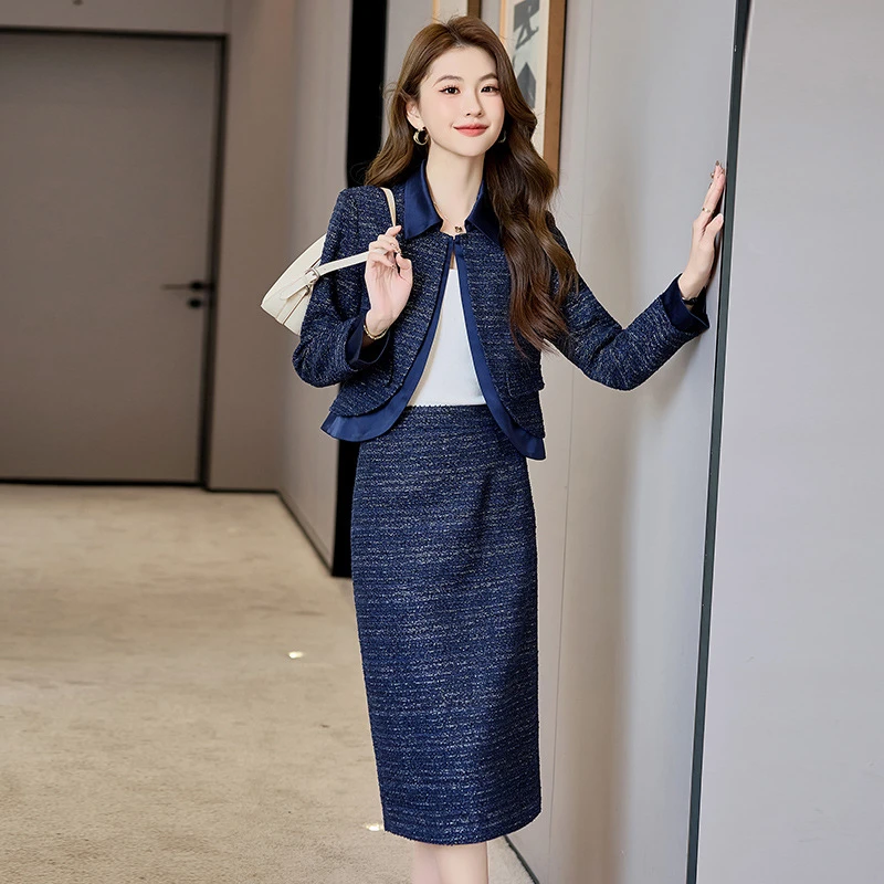 气质显瘦收腰时尚设计感小众修身中长款连衣裙女2025年春季新款米