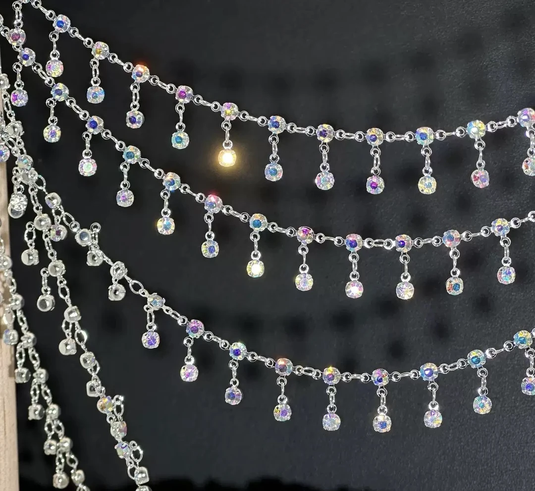 编号52 缤纷美梦 幻彩锆石钻 百搭链条 洛丽塔 串珠