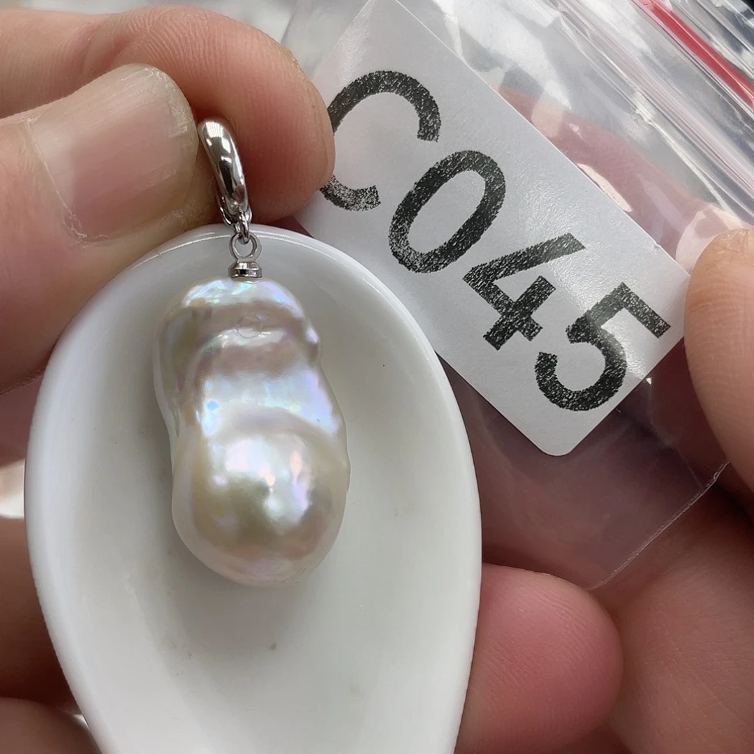 淡水珍珠颈饰银S925镶嵌