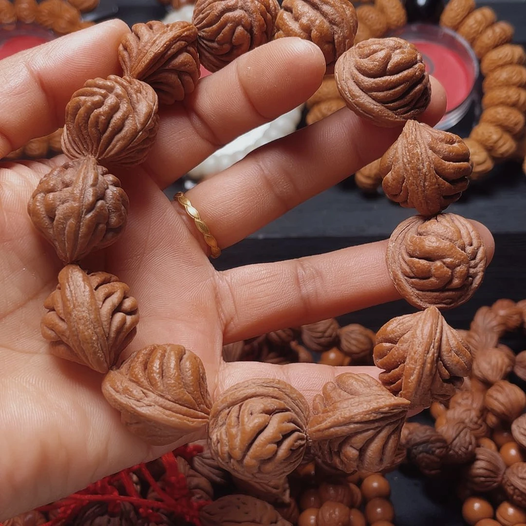 桃核手串感**生秦岭桃枭