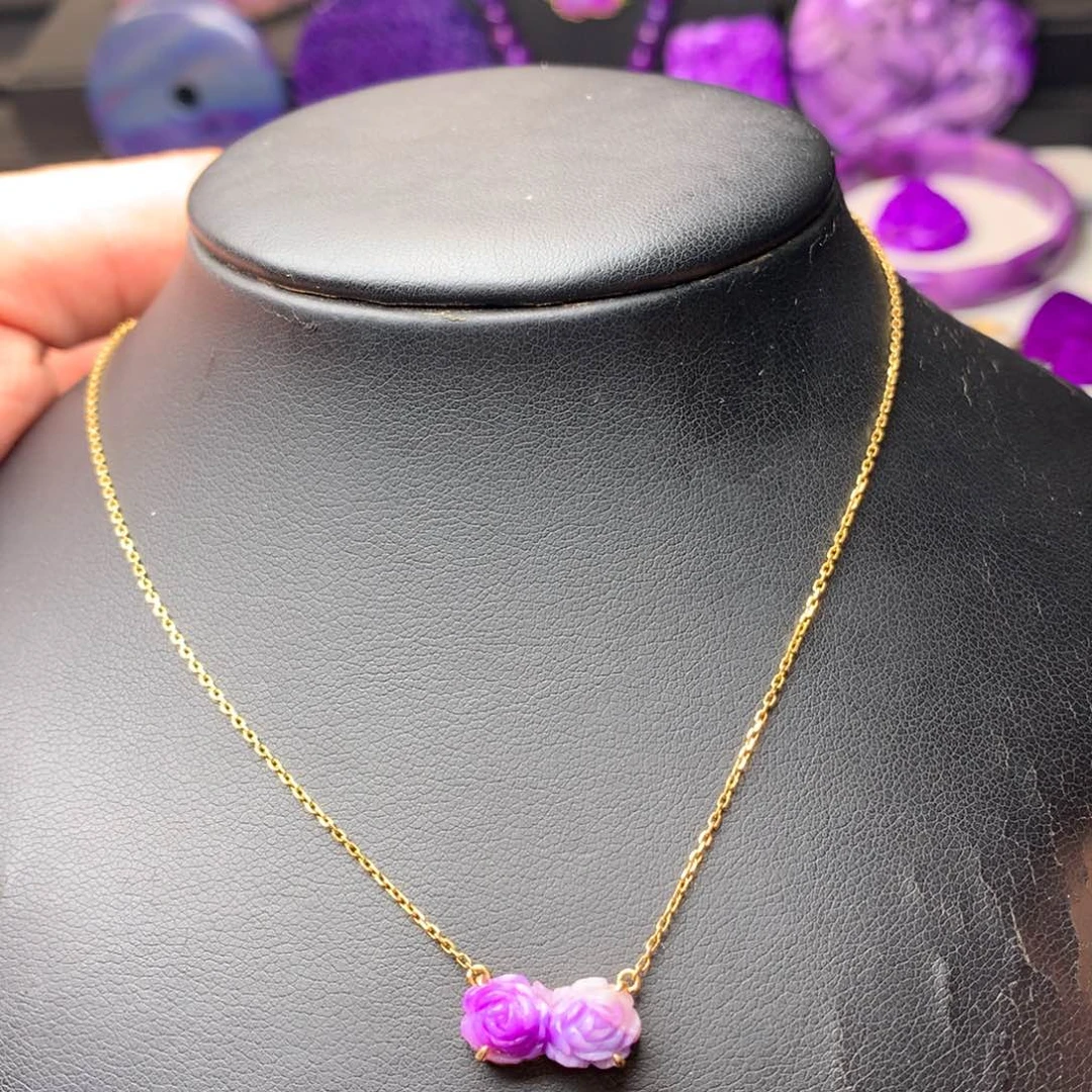 苏纪石（舒俱来）项链18K金镶嵌