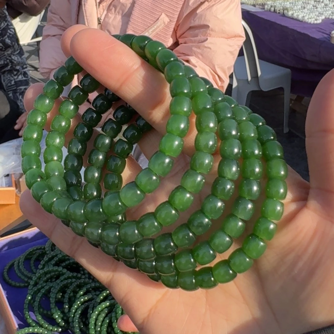 和田玉颈饰未镶嵌阳绿碧玉TZ多样性拍一发一