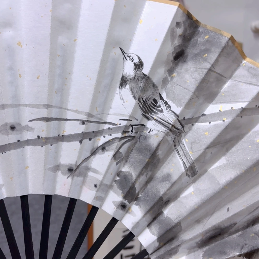 国画邵震明扇子国画