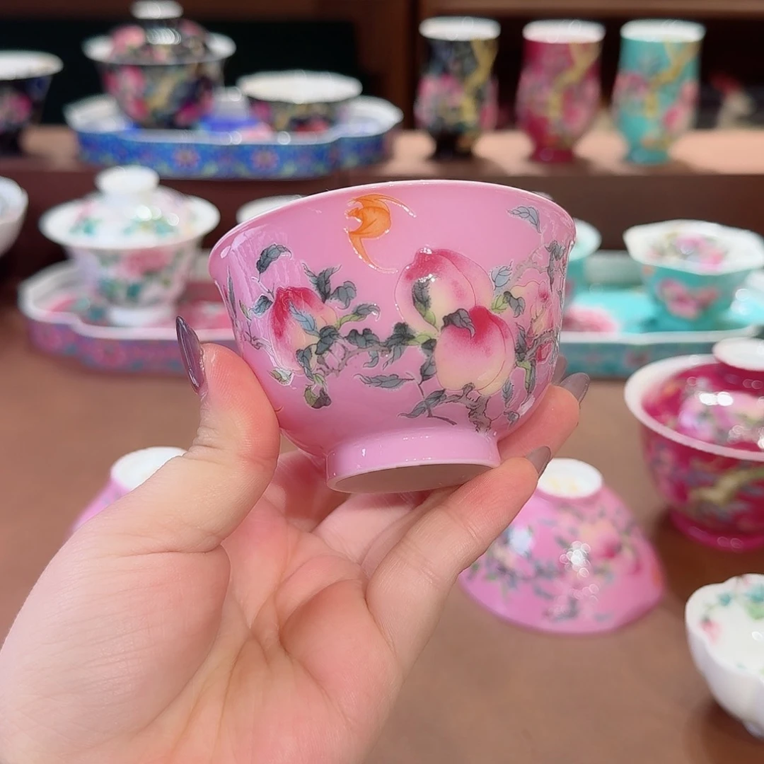 珐琅彩主人杯茶具套装