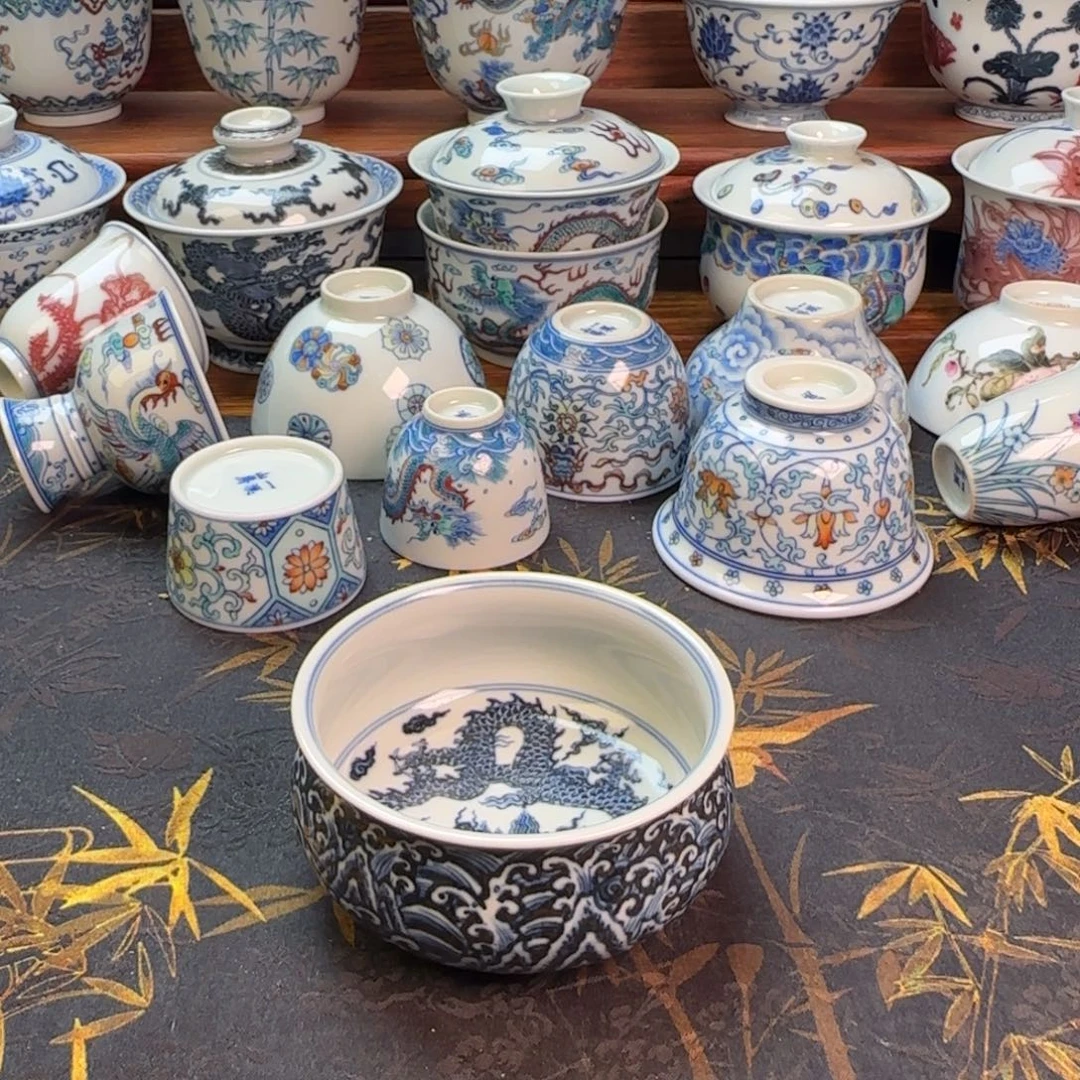 海水矮炉式龙纹主人杯