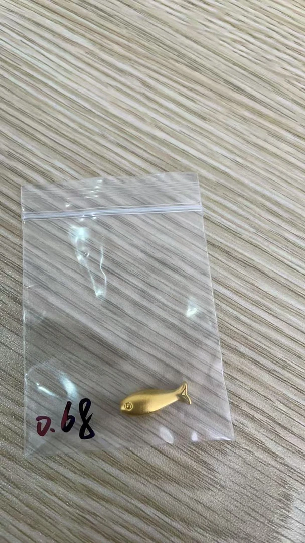 足金999 小鱼通孔