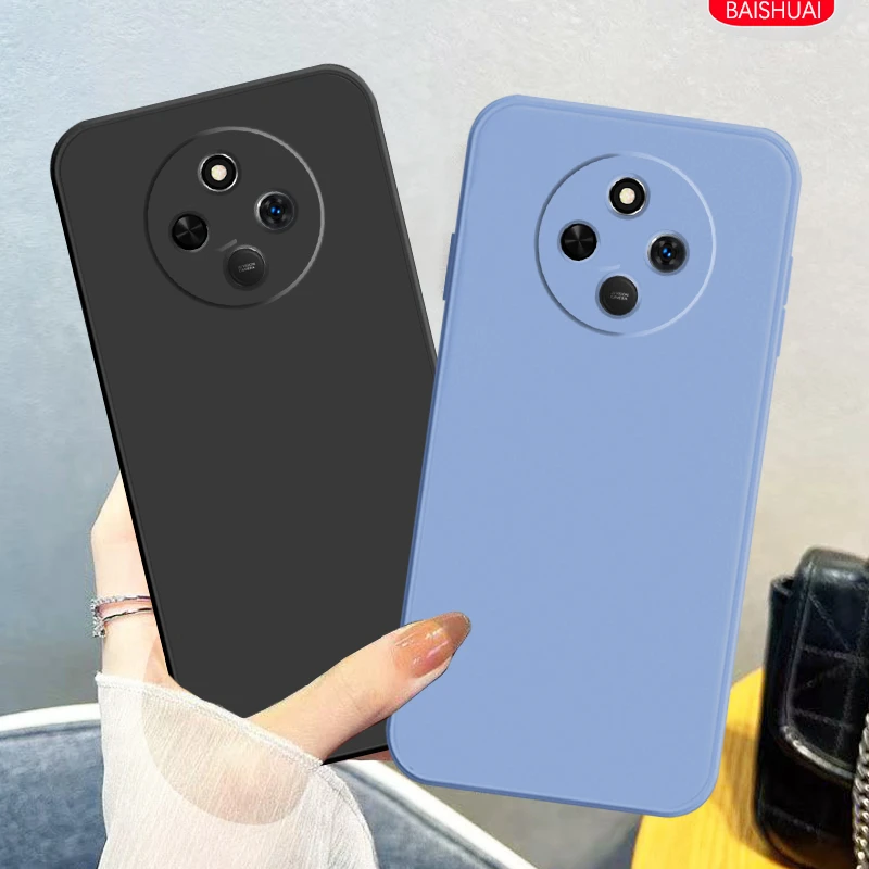 适用红米14r手机壳软胶防摔全包Redmi14r防指纹直边纯色薄个性潮