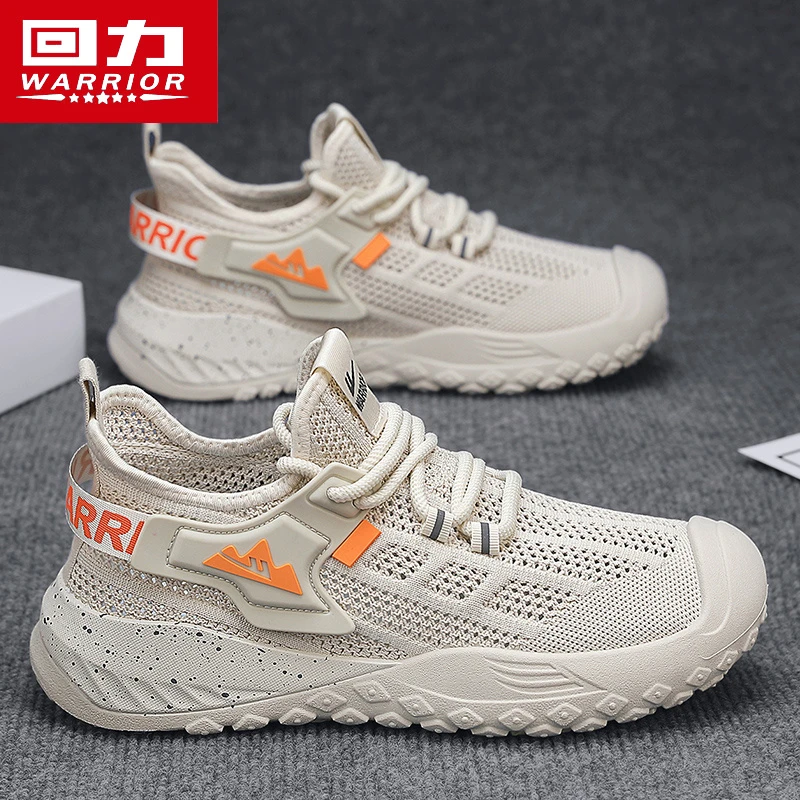 回力男鞋2025新款冬季透气飞织网面鞋男款百搭轻便软底缓震跑步鞋