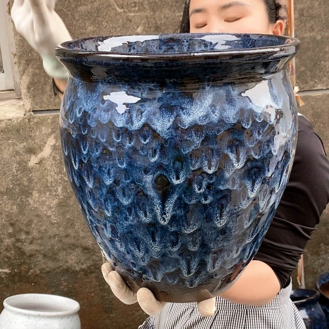 紫砂花盆正品口27高30