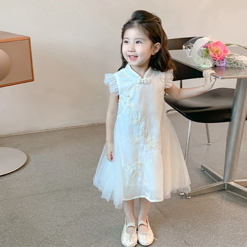 女童连衣裙2025新款洋气女宝宝夏装新中式公主裙儿童夏季国风裙子