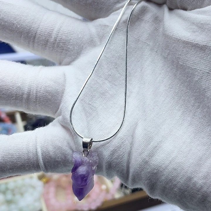 未镶嵌颈饰紫晶吊坠