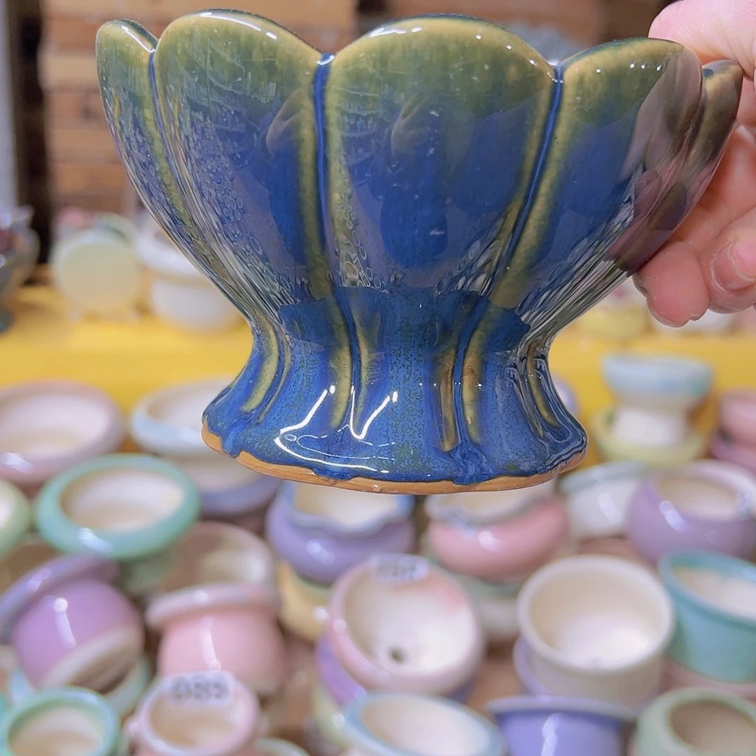 红陶陶瓷花盆当场满12包邮