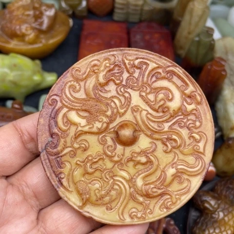 和田玉未镶嵌颈饰57