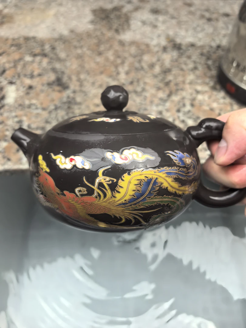 【闪购商品】老紫泥龙凤呈祥西施壶E