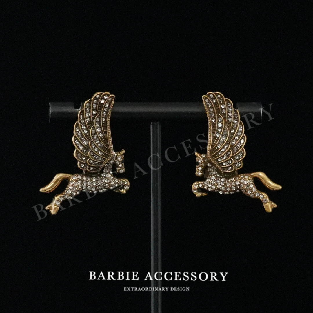 铜合金合成锆石耳饰 【天马星辰】时尚轻奢设计款高级绝美百搭耳饰