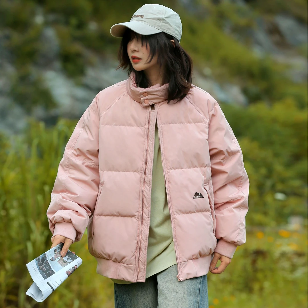 XXX立领棉服女冬季棉衣小个子美式宽松保暖加厚情侣棒球外套