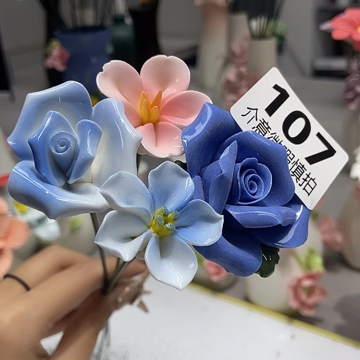 陶瓷纯手工捏花设计