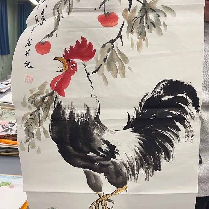 国画我们一起努力加油