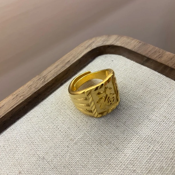 戒指 CHANGJIU/昌久 黄色轻奢时尚气质简约经典戒指072