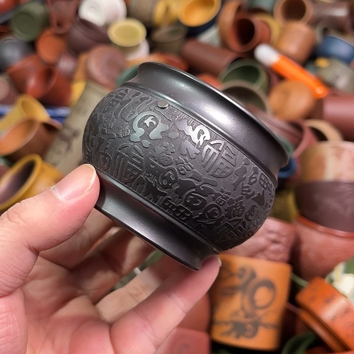 紫砂茶杯全手工紫砂主人杯