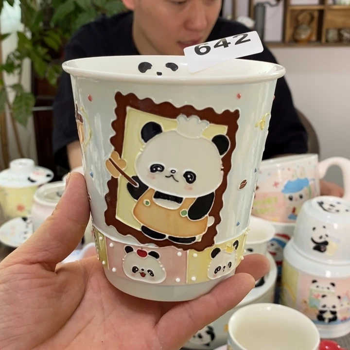 瓷片景德镇釉下彩手绘