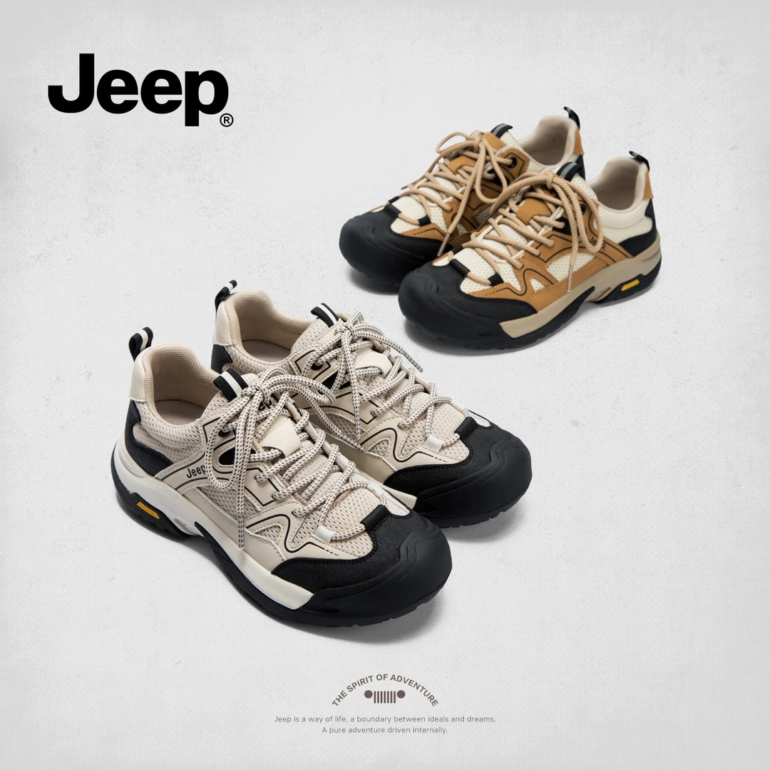 jeep户外登山鞋女2025新款爆款防滑耐磨徒步鞋舒适透气越野跑步鞋
