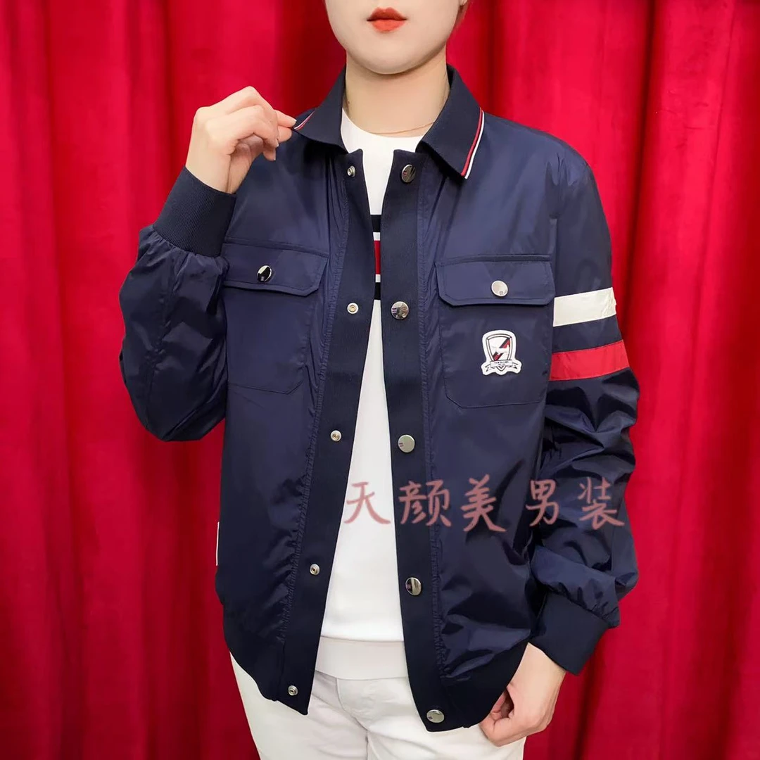 【天壹】欧货男士春季新品潮流翻领休闲时尚男装夹克外套66902