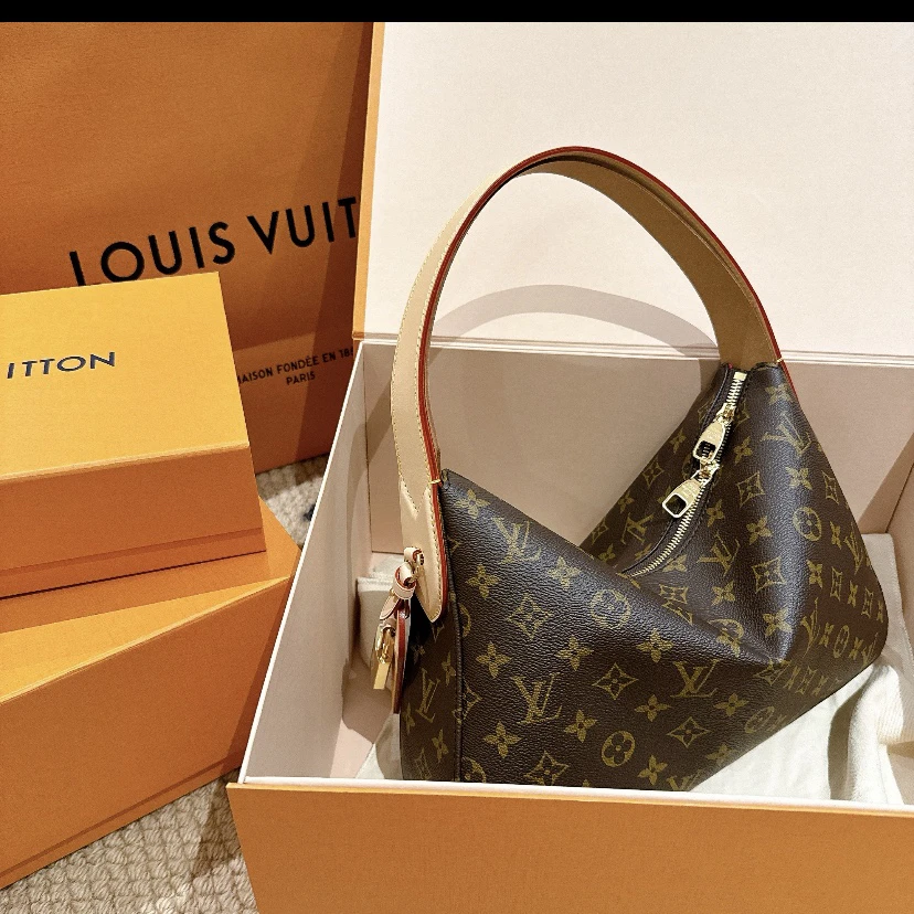 99新 LouisVuitton/路易威登 LV老花slouchy单肩包 25090089-07